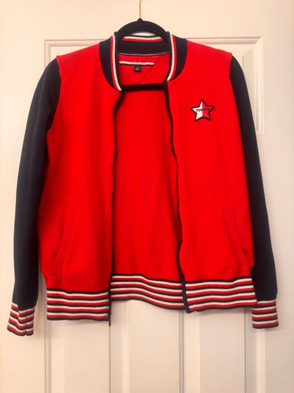 Tommy Hilfiger Red and Navy Star-Accent Kids Jacket